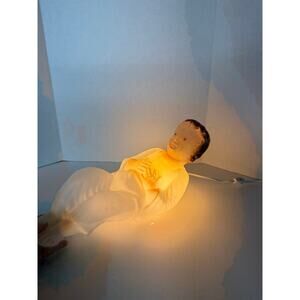 Vintage Baby Jesus Blow Bold Plastic Nativity Replacement WORKS